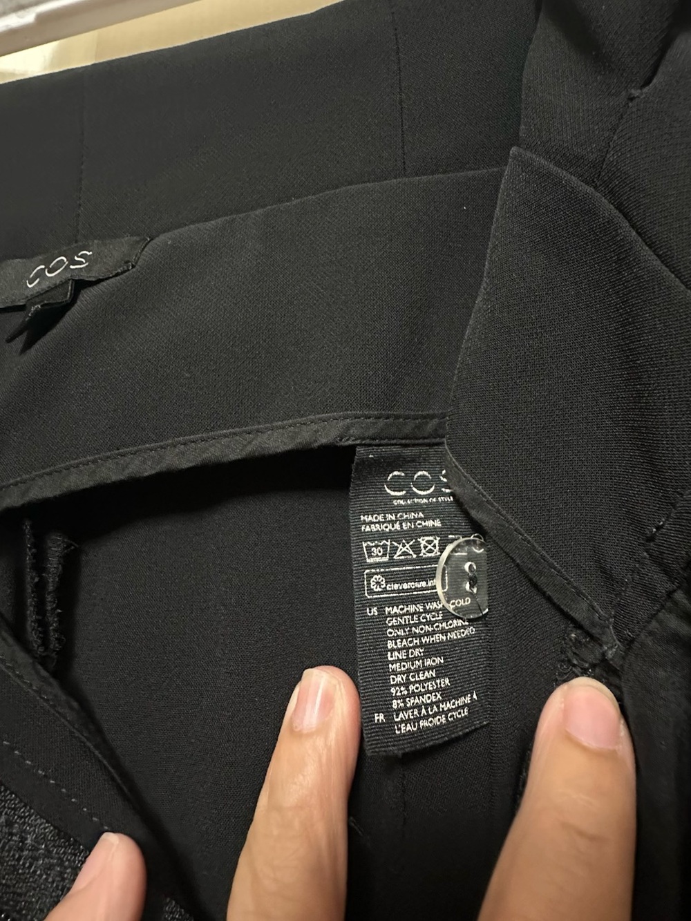 COS Black Tailored High-Waist Trousers size 6 - Picture 9 of 13